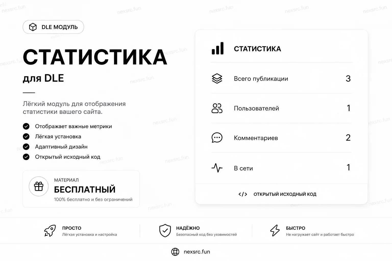 Статистика сайта для DLE — лёгкий и быстрый модуль