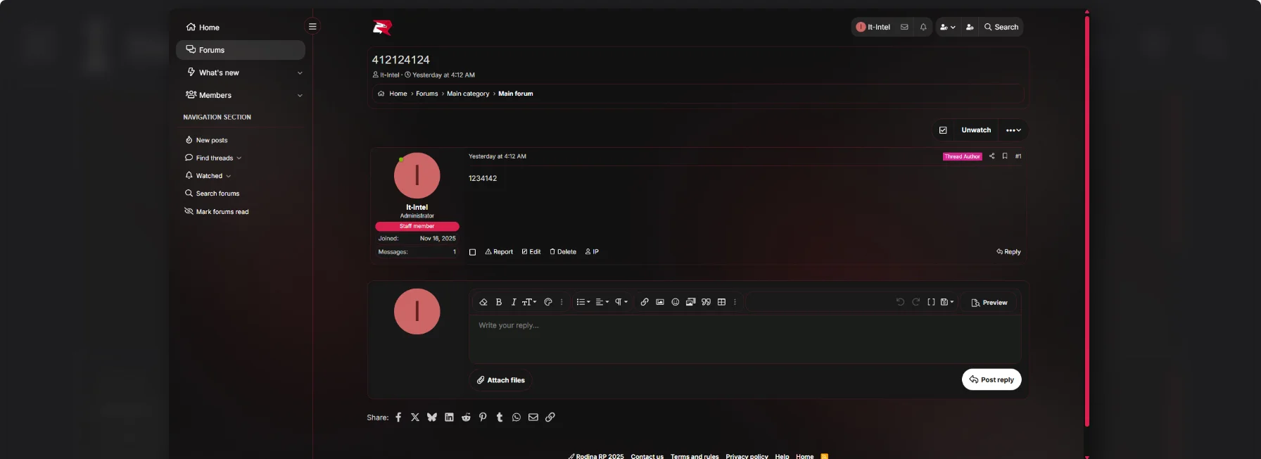 Слив стиля Rodina для Xenforo
